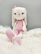Load image into Gallery viewer, Her name is Lilly. Handmade Crochet Pink Bunny Gift Box