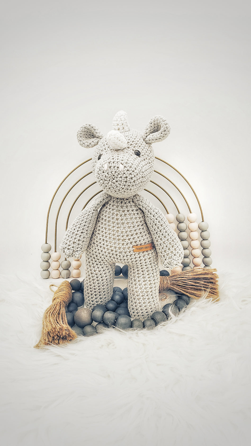 Handmade Crochet Rhino Boy Gift Box