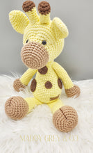 Load image into Gallery viewer, Meet Alex the Giraffe! Handmade Crochet Maddy Giraffe Gift Box
