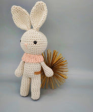 Cargar imagen en el visor de la galería, Her name is Madison. Handmade Crochet Maddy Grey Bunny Gift Box
